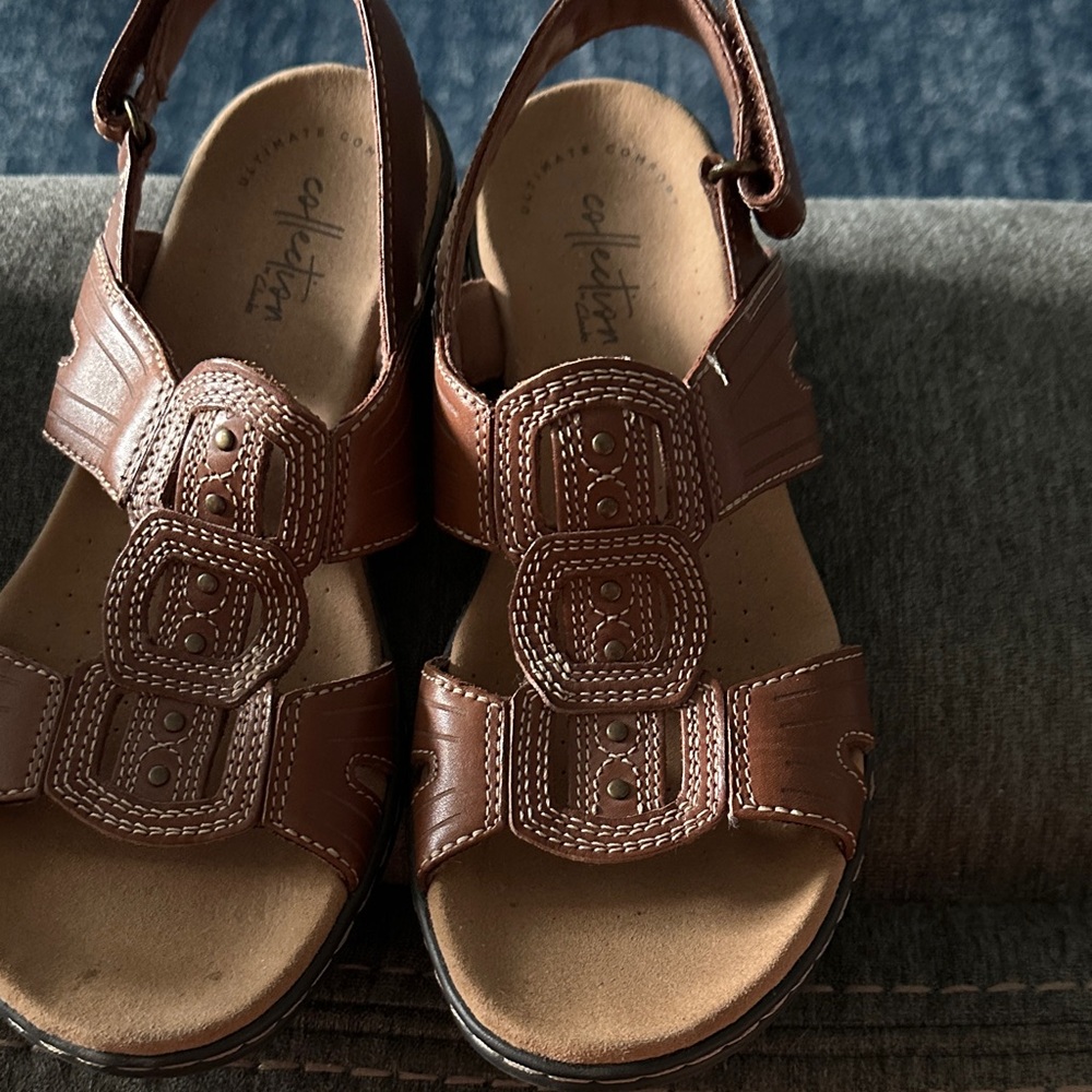 Clark’s Brown Leather Sandals